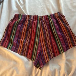 super cute stripe pattern festival style shorts